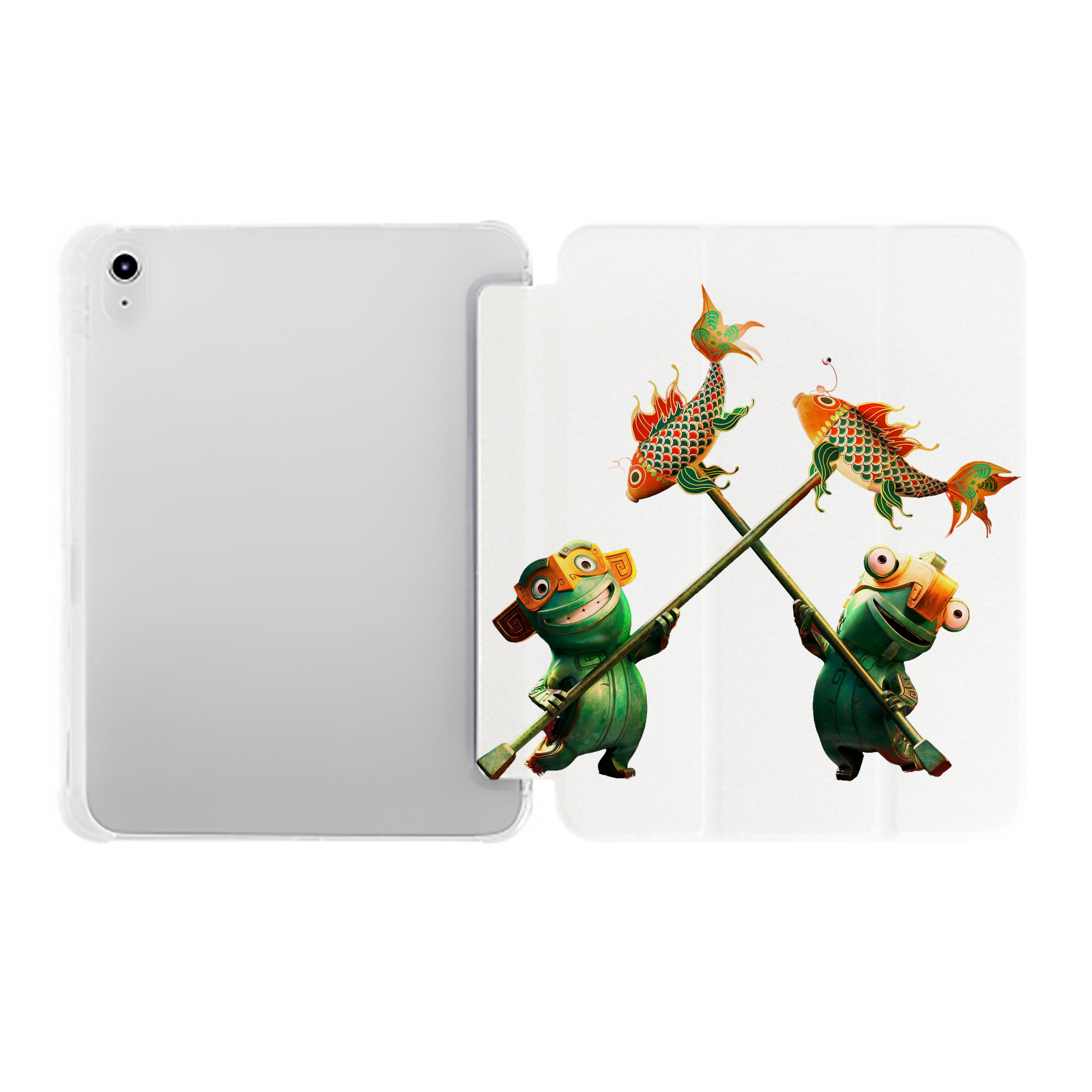 （画像用） Ne Zha 2 ナタ 魔童の大暴れ IPad ケース ペン収納付き 三つ折りスタンド PUレザー×シリコン 対応機種9.5/10.5/10.9インチ